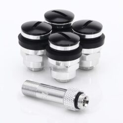 Set of Flat aluminum air valves JR v1 - BLACK