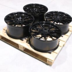 Set of JR42 20x9 ET20 + 20x10 ET30 5x120 Gloss Black