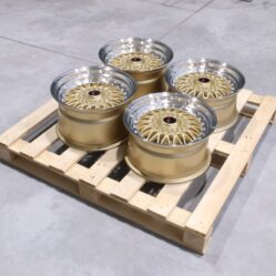 Set of JR9 16x8 ET25 + 16x9 ET20 3x112 Gold