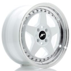 JR Wheels JR6 16x7 ET35 4x100 White w/ Machined Lip