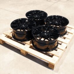 Set of JR28 17x8 ET35 4x108 Gloss Black