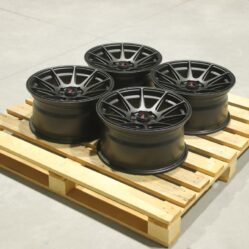 Set of JR11 16x8 ET25 4x100/114 Matt Black