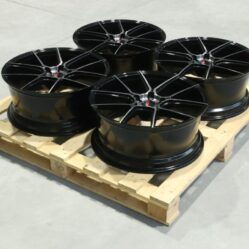 Set of JR30 20x8,5 ET35 5x120 Black Brushed w/ Tinted Face