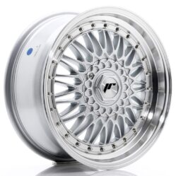 JR Wheels JR9 17x7,5 ET20 4x100/108 Silver w/ Machined Lip+Silver Rivets