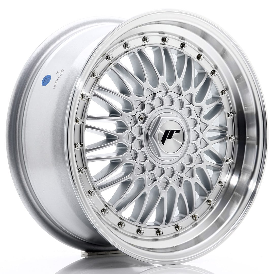 JR Wheels JR9 17x7,5 ET35 5x112/120 Silver w/ Machined Lip+Silver Rivets