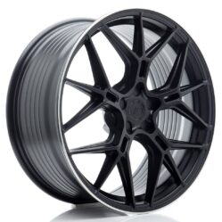 JR Wheels JR51 20x9 ET20-51 5H BLANK Satin Black w/ Machined Lip